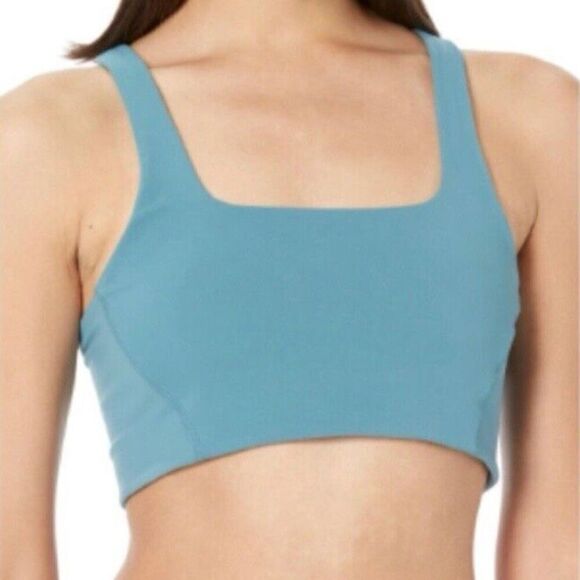 FP Movement Blue Never Better Square Neck Sports Bra NWT Size Extra Small - Picture 1 of 8